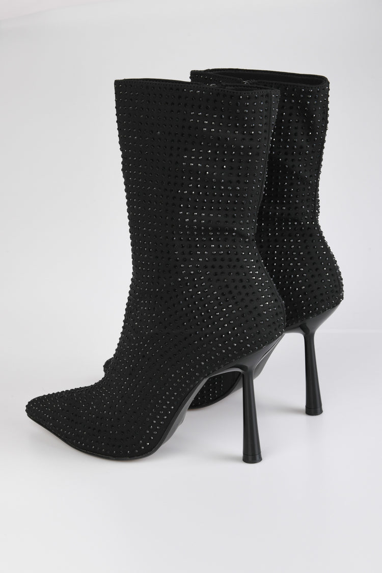 Stivaletti con strass decorativi