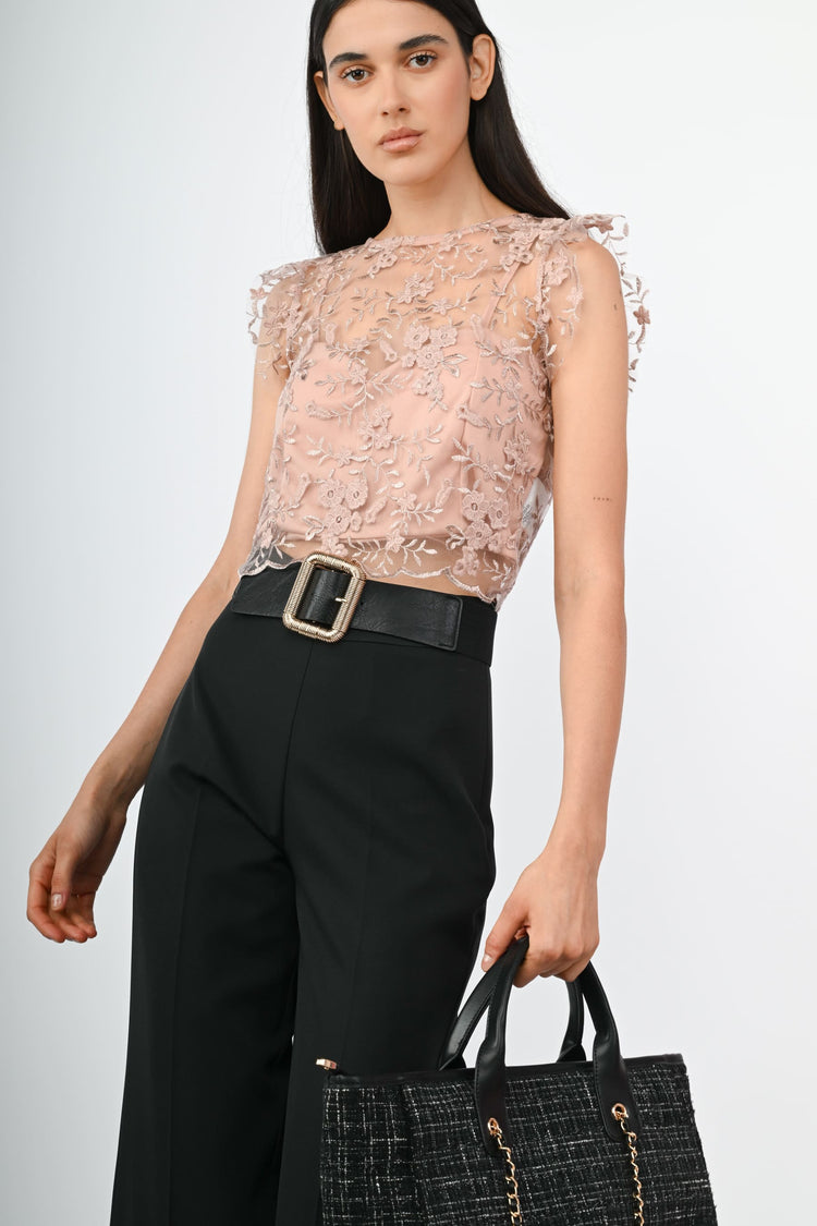 Top crop in pizzo floreale