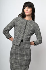 Giacca in jacquard Principe di Galles