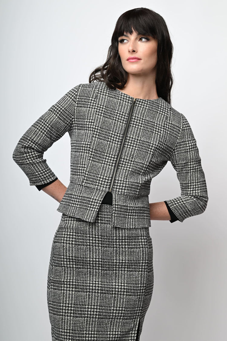 Giacca in jacquard Principe di Galles