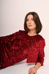 Bolero in ciniglia con paillettes
