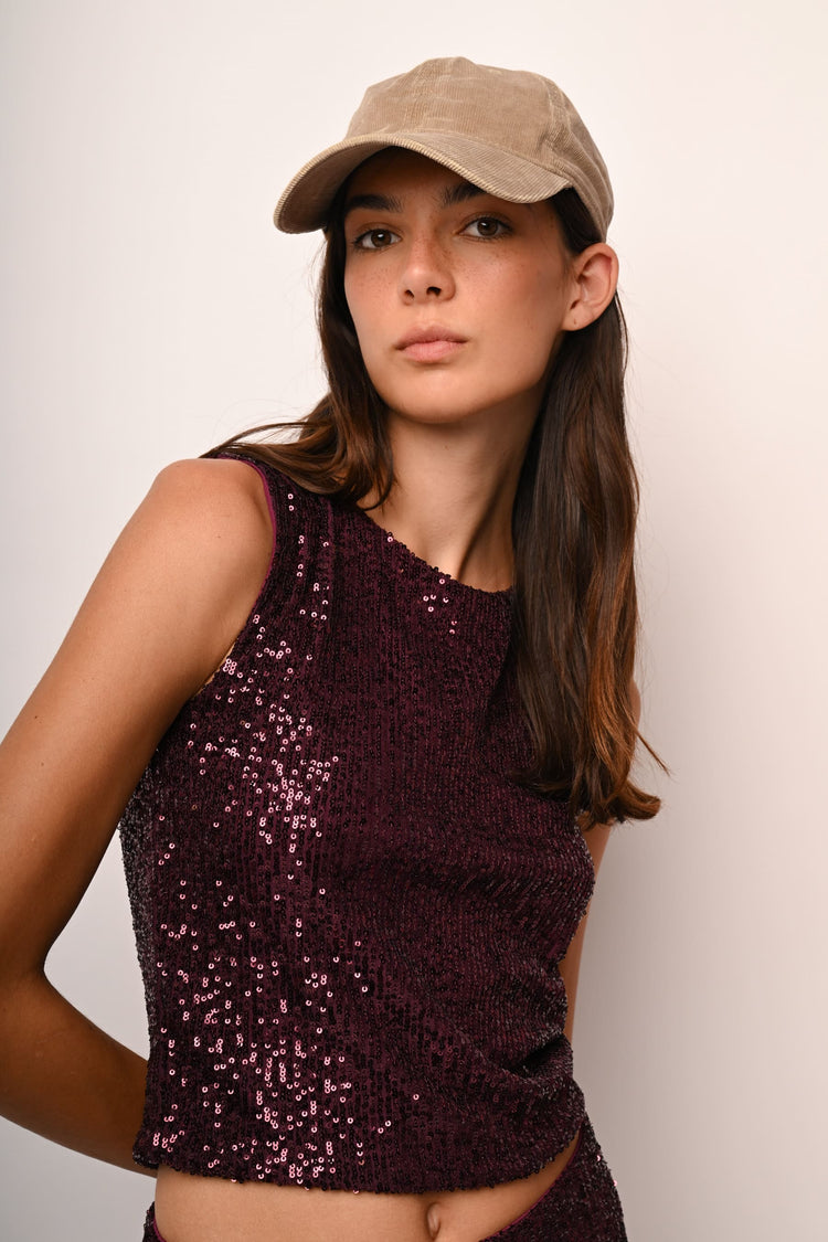 Top con paillettes