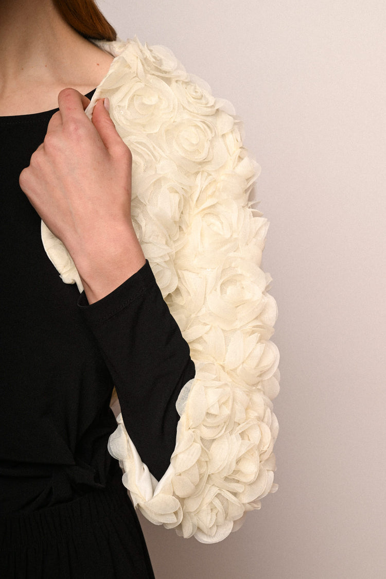 Coprispalle con rose 3D
