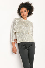 Bolero crop con paillettes