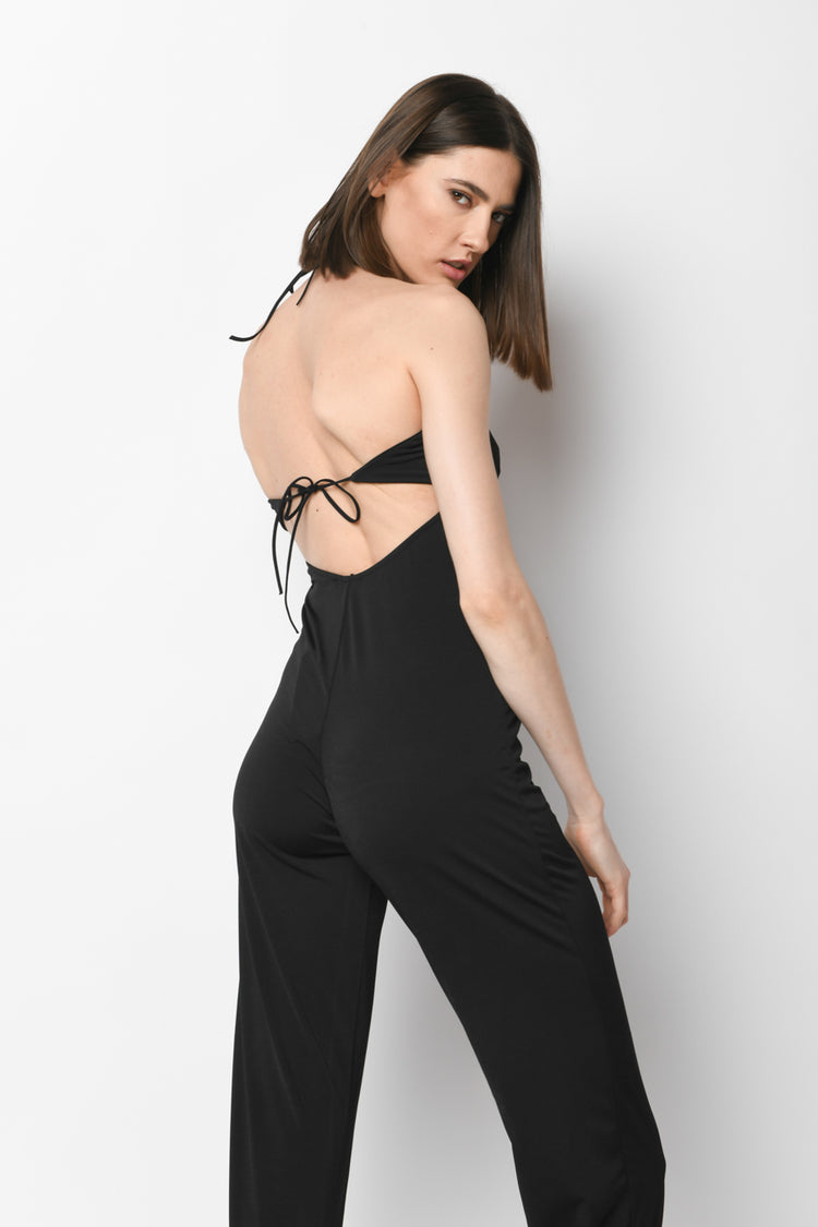 Tuta in jersey con cut-out