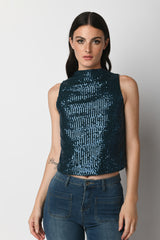 Top con paillettes