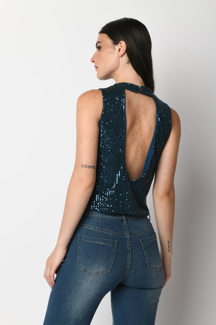 Top con paillettes