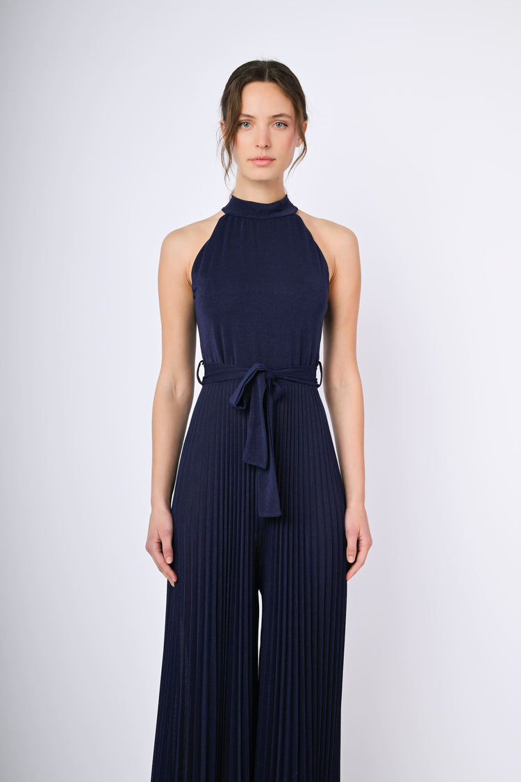 Tuta in plissé lurex