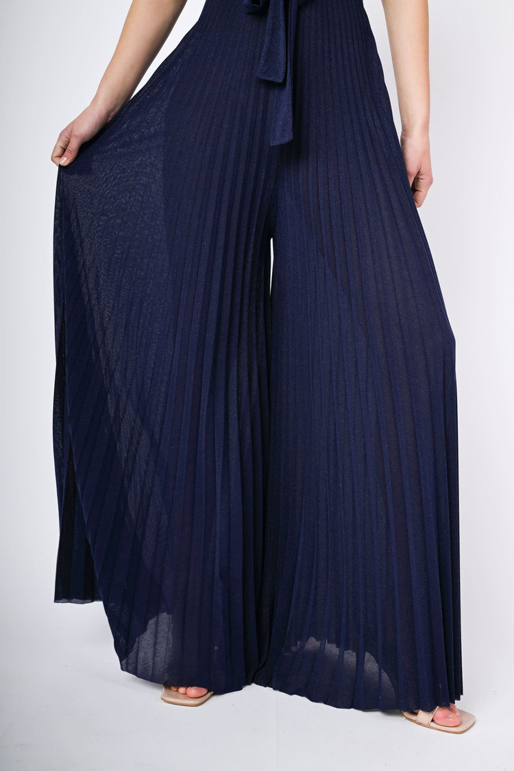 Tuta in plissé lurex