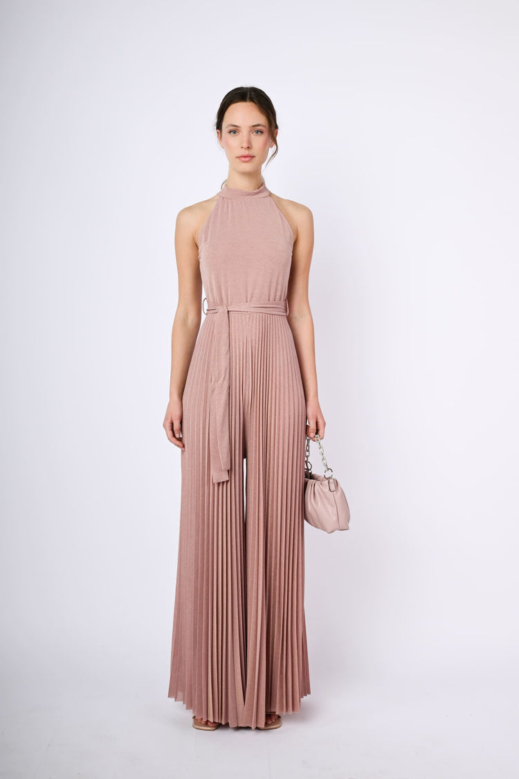 Tuta in plissé lurex