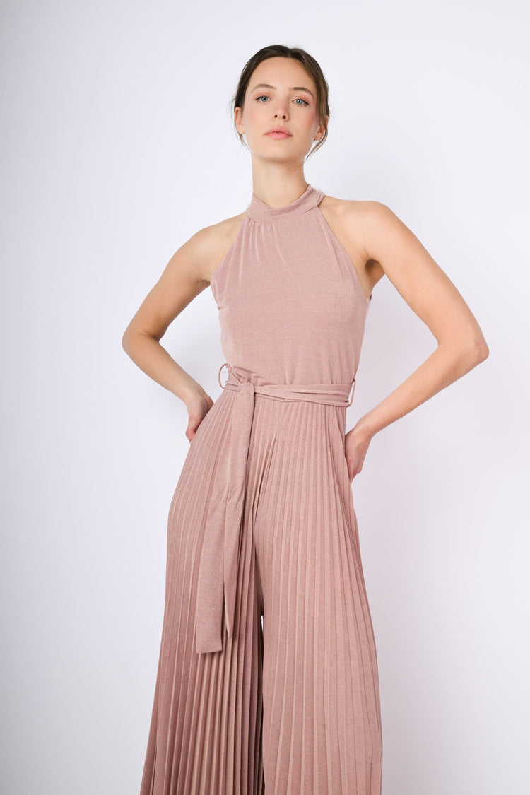 Tuta in plissé lurex
