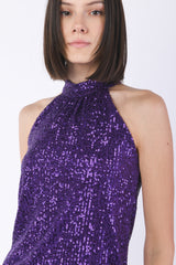 Top paillettes canottiera