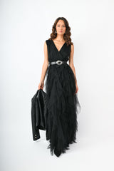 Abito lungo in tulle