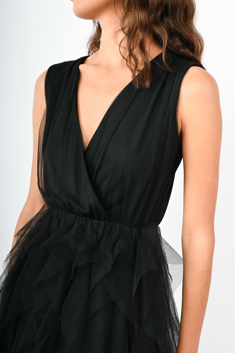 Abito lungo in tulle