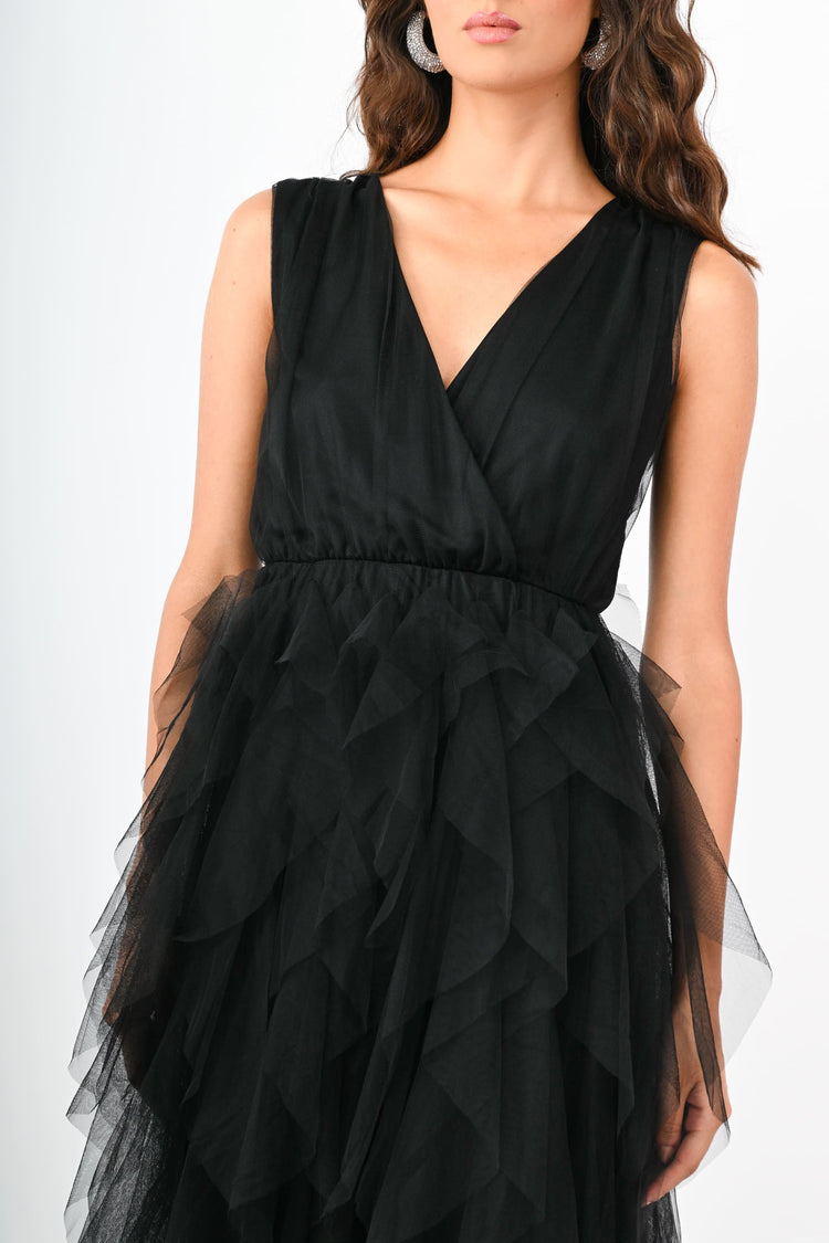 Abito lungo in tulle