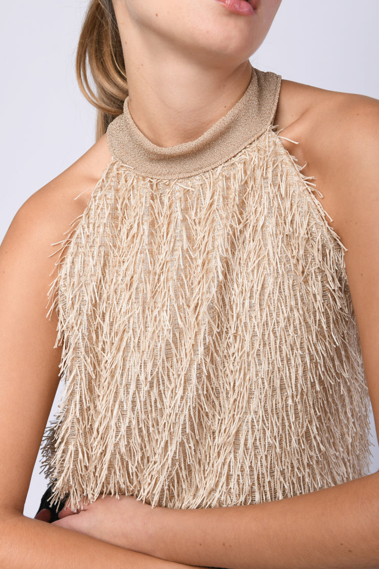 Top con piume