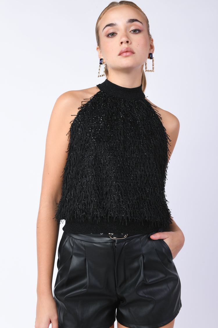 Top con piume
