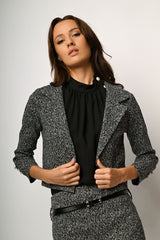 Blazer crop in jacquard