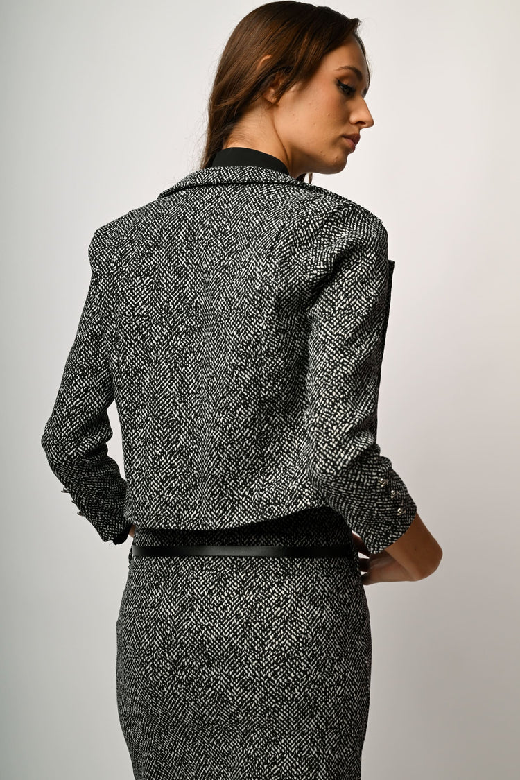 Blazer crop in jacquard