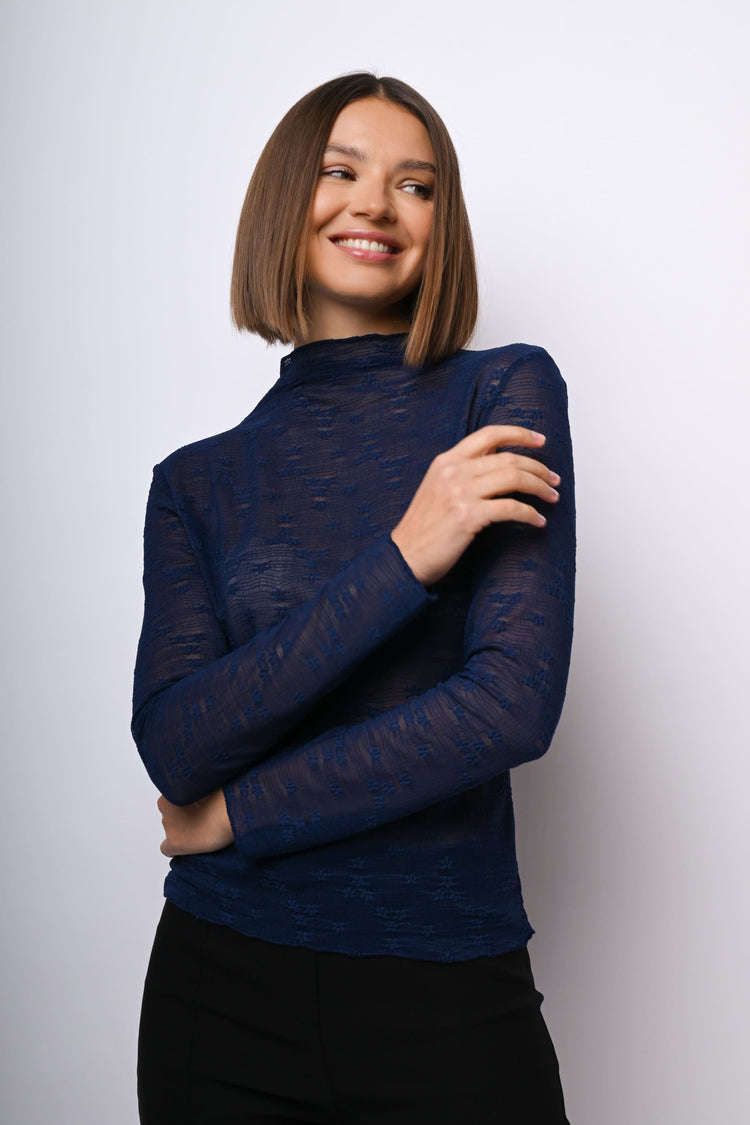 Top in tulle floreale