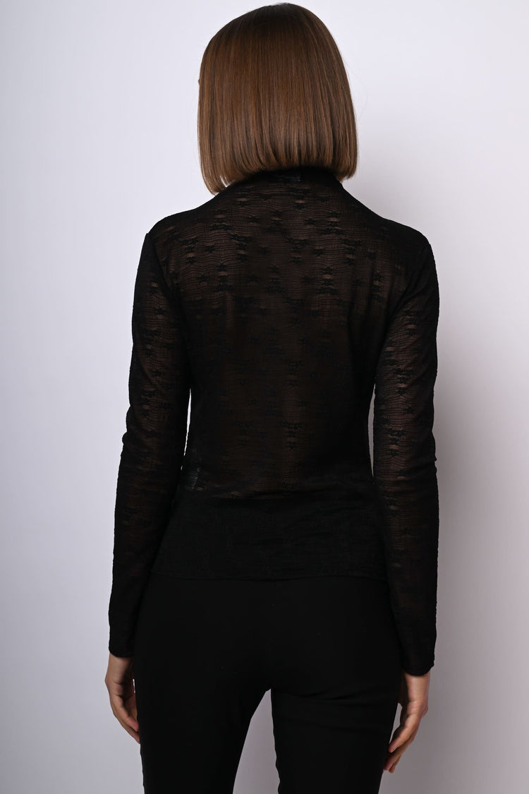 Top in tulle floreale
