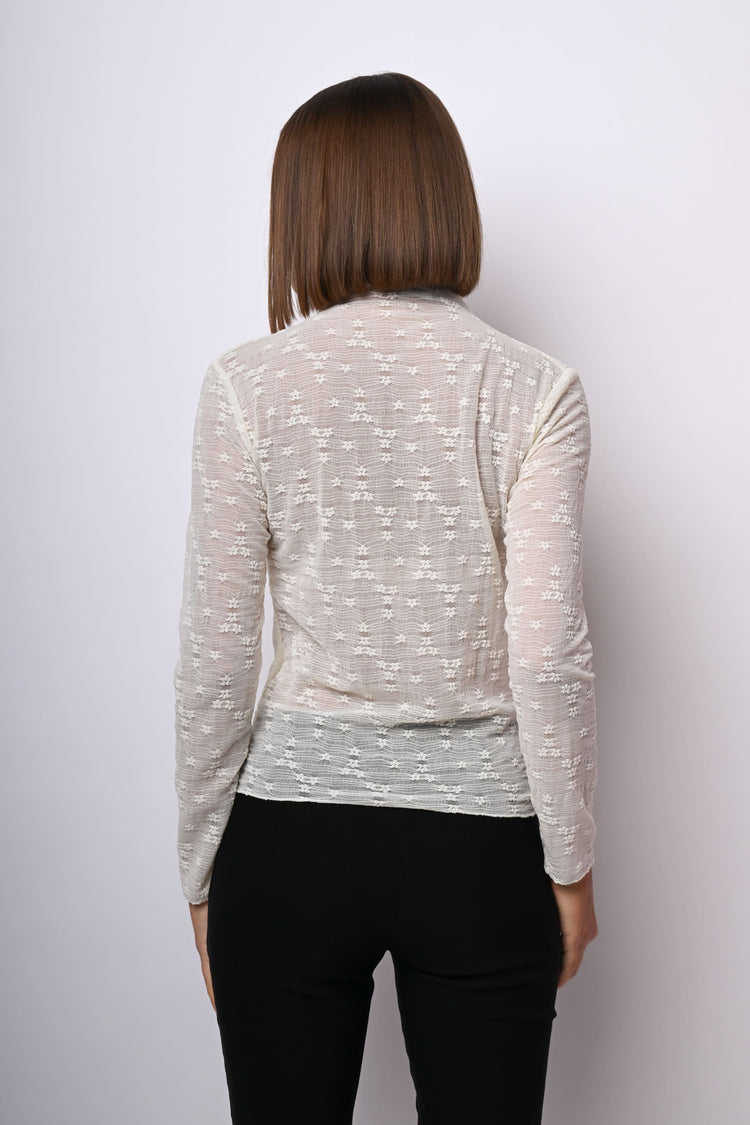 Top in tulle floreale
