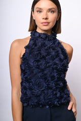 Top con rose 3D