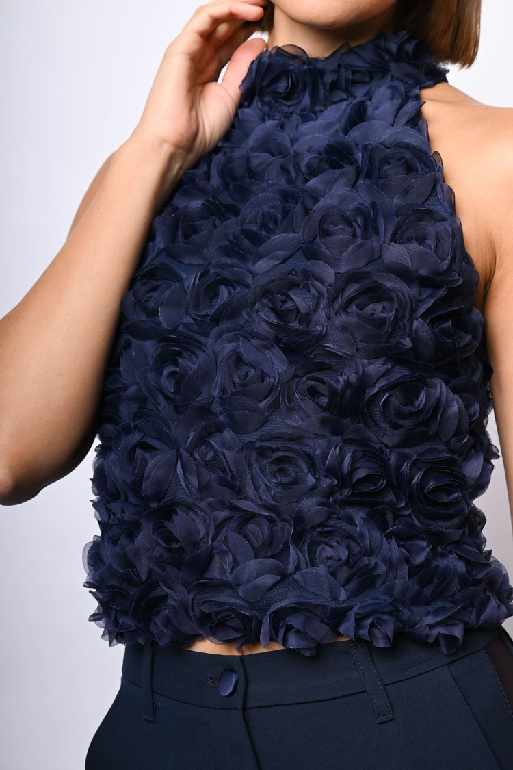Top con rose 3D