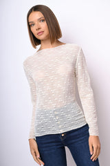 Top in tulle floreale