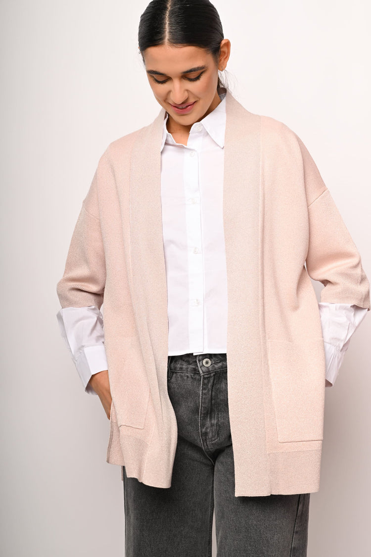 Cardigan in maglia lurex