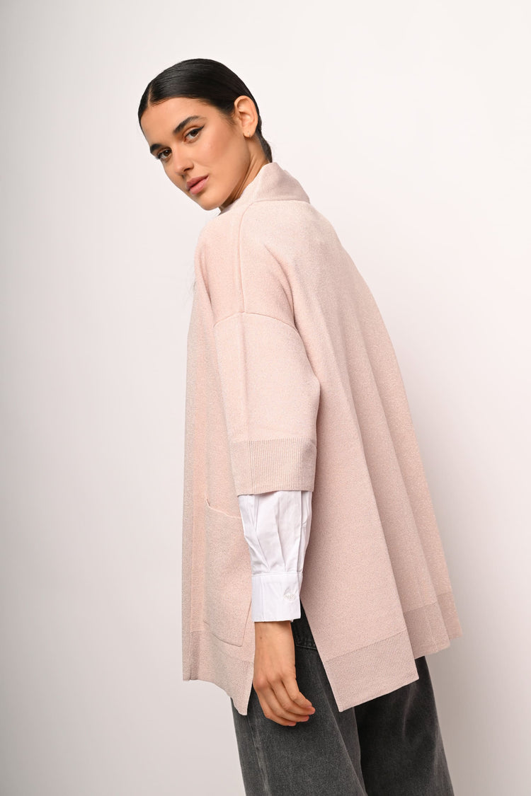 Cardigan in maglia lurex
