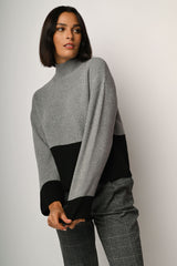 Lupetto in maglia color-block