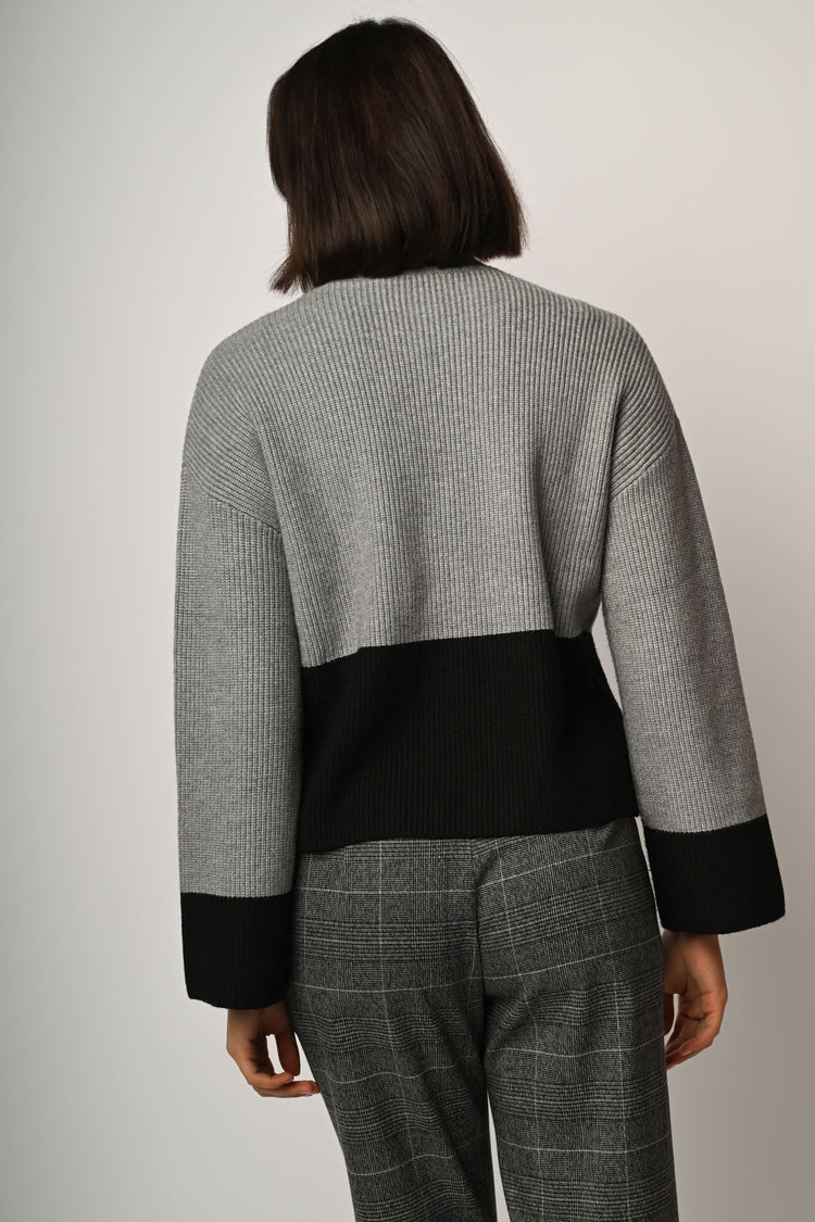 Lupetto in maglia color-block