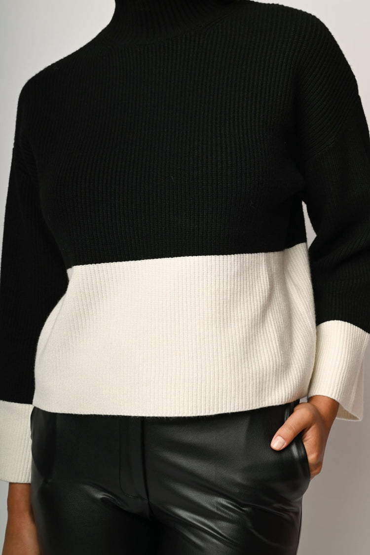 Lupetto in maglia color-block