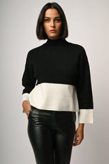 Lupetto in maglia color-block