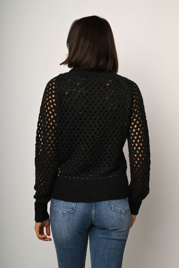 Dolcevita in maglia crochet
