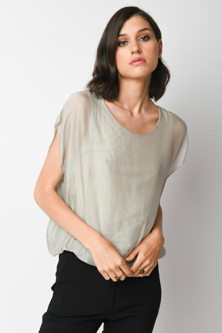 Blusa misto seta