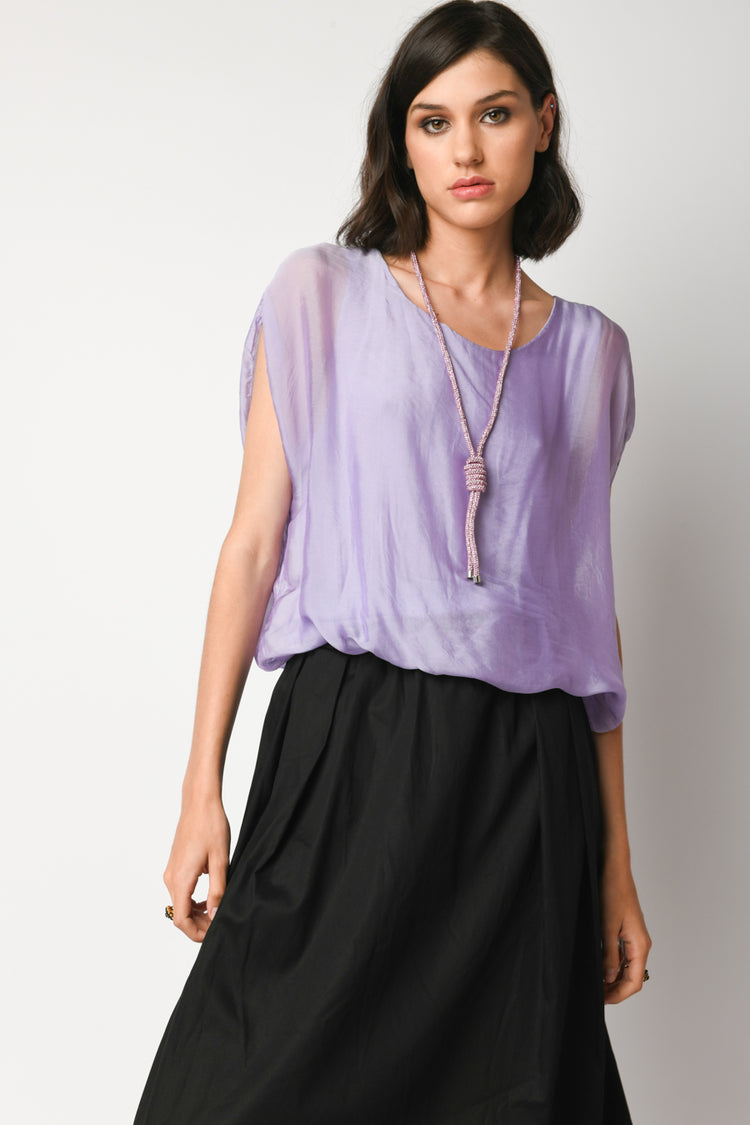Blusa misto seta