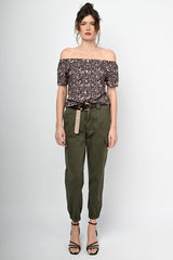 Top a stampa micro floreale