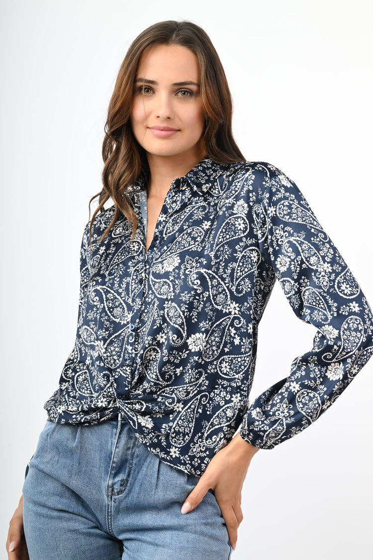 Camicia a stampa paisley