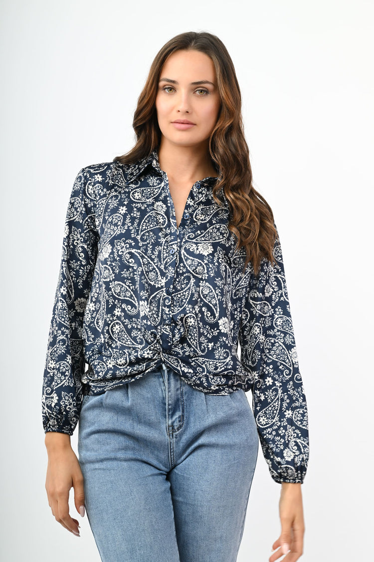 Camicia a stampa paisley