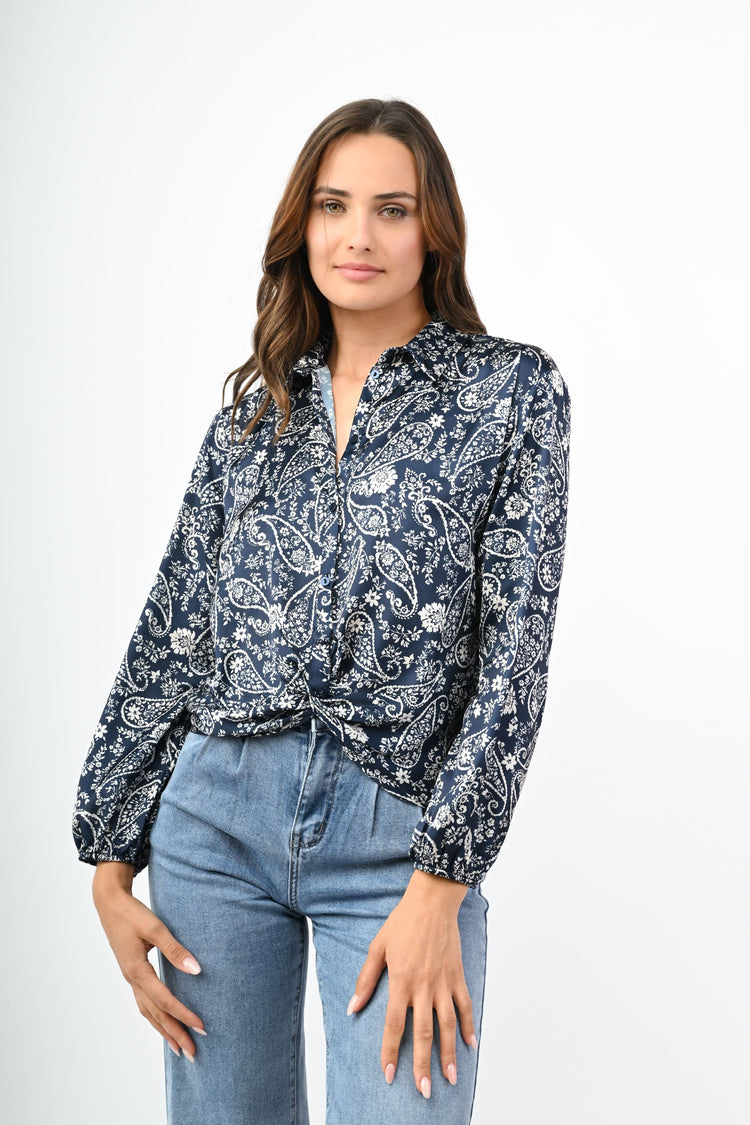 Camicia a stampa paisley