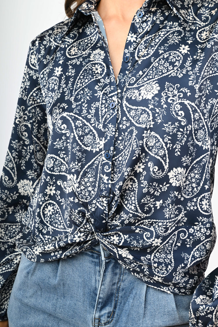 Camicia a stampa paisley