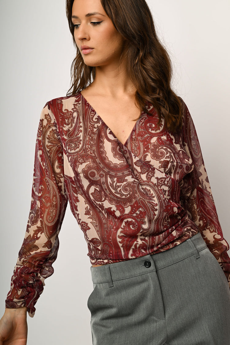 Top a stampa paisley