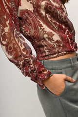 Top a stampa paisley