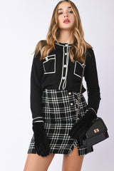 Minigonna in tweed check