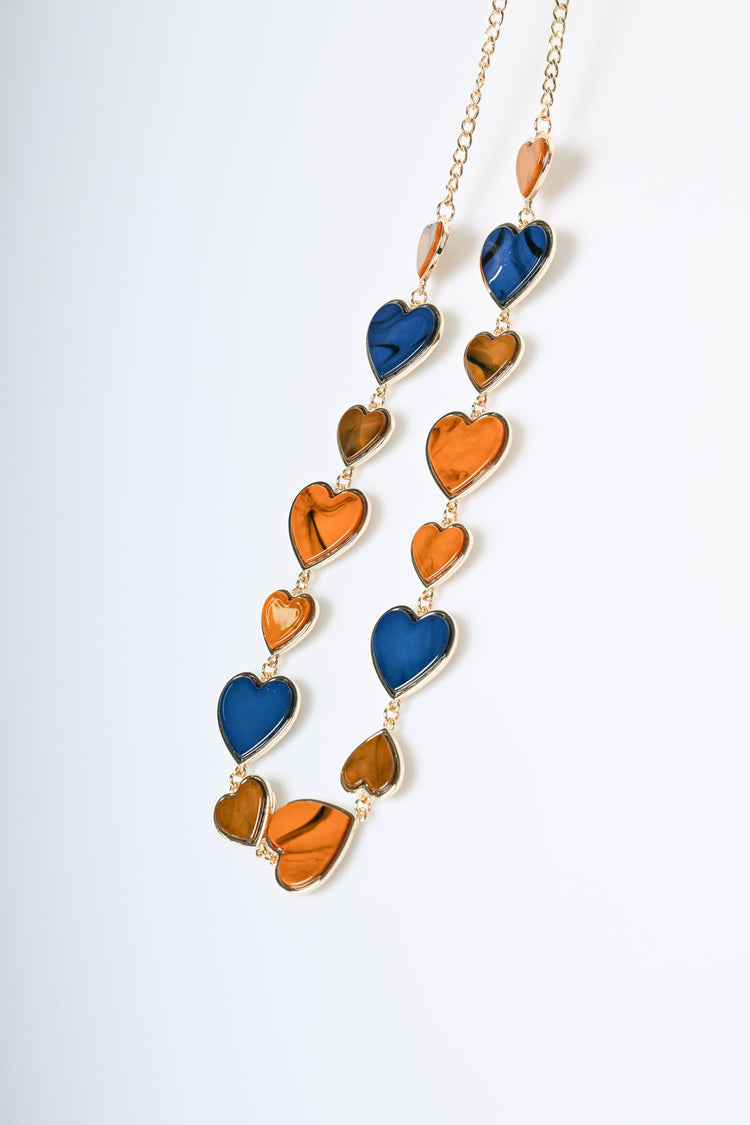 Collana con pendenti a cuore