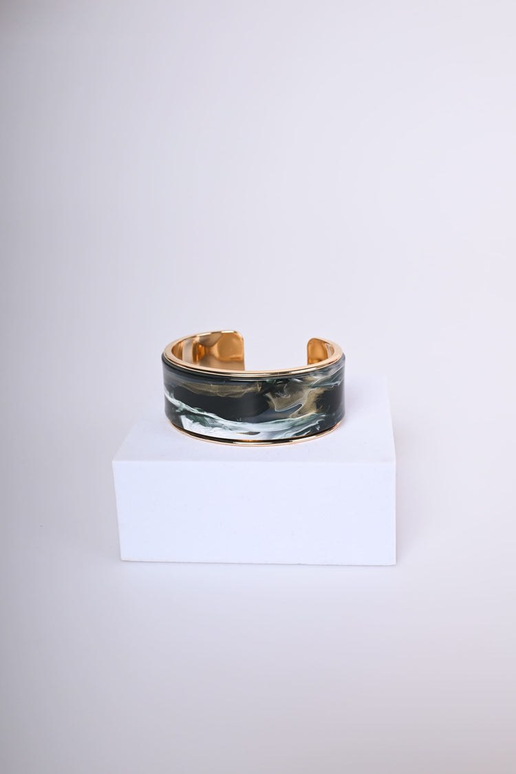 Bracciale rigido effetto marmo