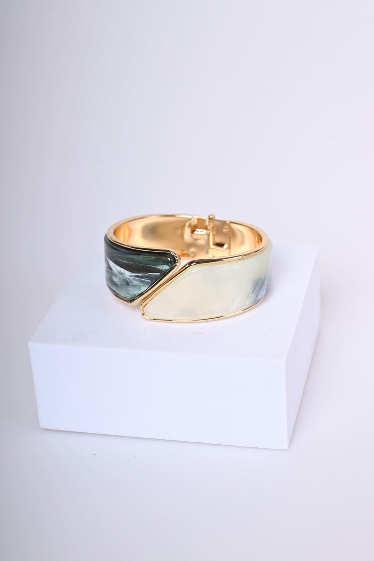 Bracciale rigido effetto marmo