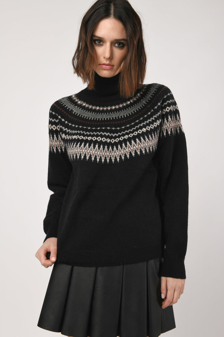 Dolcevita con motivo Fair Isle